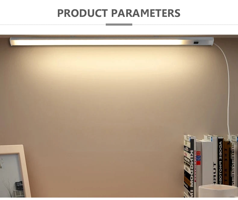 30/40/50cm Aluminium Profile USB LED Bar Light Strip 5V Hand Scan Motion Sensor Kitchen Lamp Bathroom Bedroom Cabinet Lighting