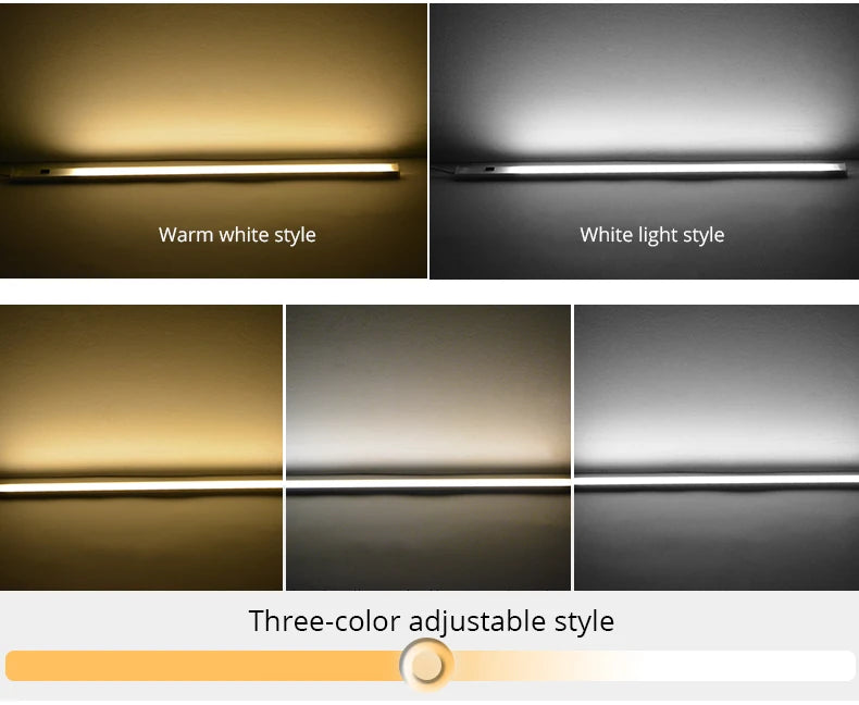 30/40/50cm Aluminium Profile USB LED Bar Light Strip 5V Hand Scan Motion Sensor Kitchen Lamp Bathroom Bedroom Cabinet Lighting