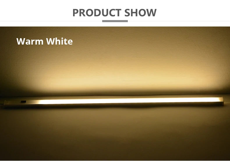 30/40/50cm Aluminium Profile USB LED Bar Light Strip 5V Hand Scan Motion Sensor Kitchen Lamp Bathroom Bedroom Cabinet Lighting