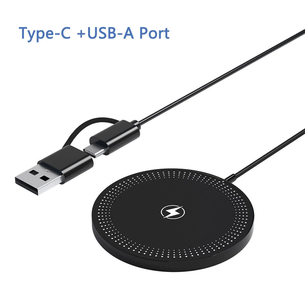 15W Magnetic Wireless Chargers Fast Charging for iPhone 14 13 12 Pro Max PD Fast Charging For Xiaomi Pad Adapter