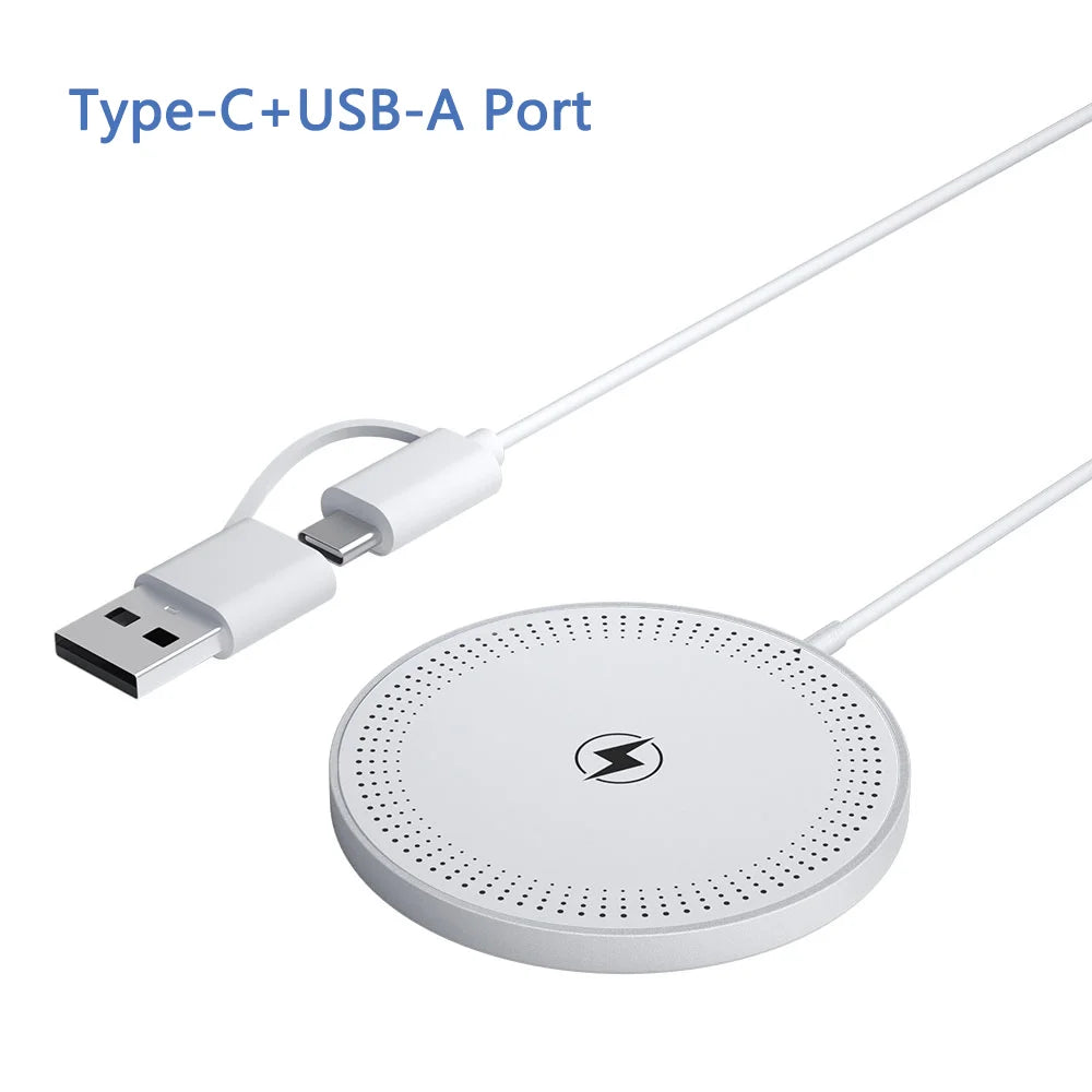 15W Magnetic Wireless Chargers Fast Charging for iPhone 14 13 12 Pro Max PD Fast Charging For Xiaomi Pad Adapter