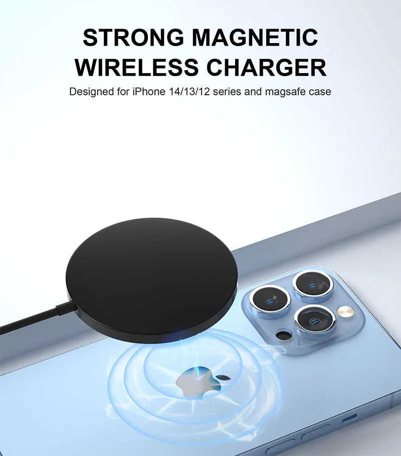 15W Magnetic Wireless Chargers Fast Charging for iPhone 14 13 12 Pro Max PD Fast Charging For Xiaomi Pad Adapter