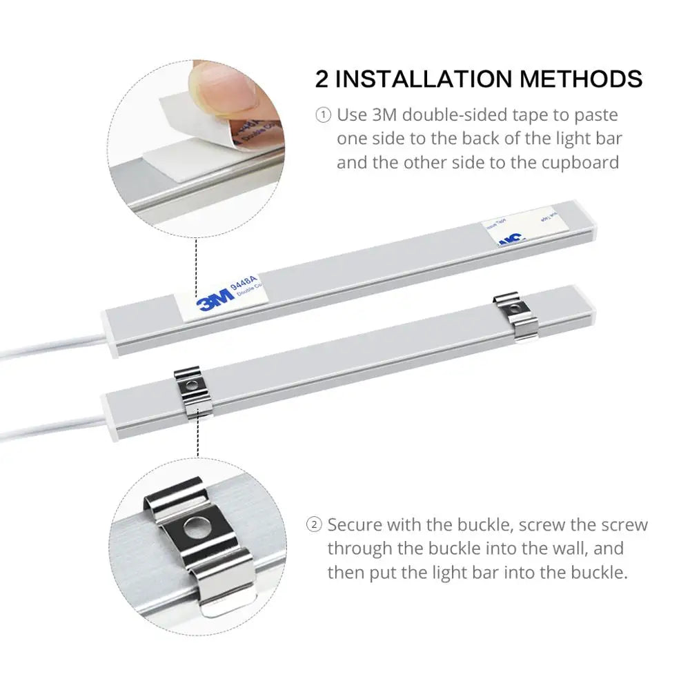 30/40/50cm Aluminium Profile USB LED Bar Light Strip 5V Hand Scan Motion Sensor Kitchen Lamp Bathroom Bedroom Cabinet Lighting