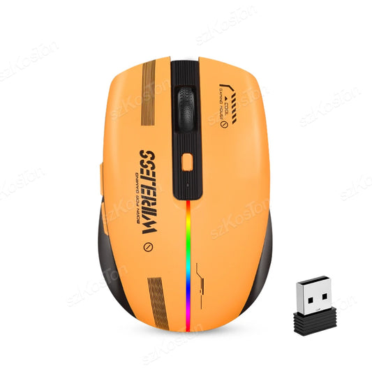 2.4G Wireless Mouse Rechargeable PC Gaming Mouse Programmable Computer Mice for Laptop Windows PC Mac